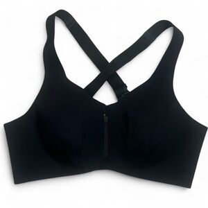 Knix Catalyst Front Zip Black Sports Bra sz 4 (32-34 C/D)